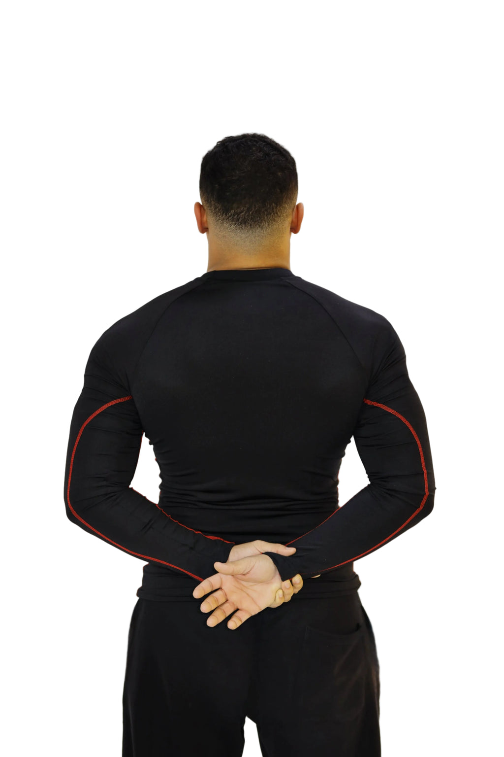 Long sleeve compression - red line