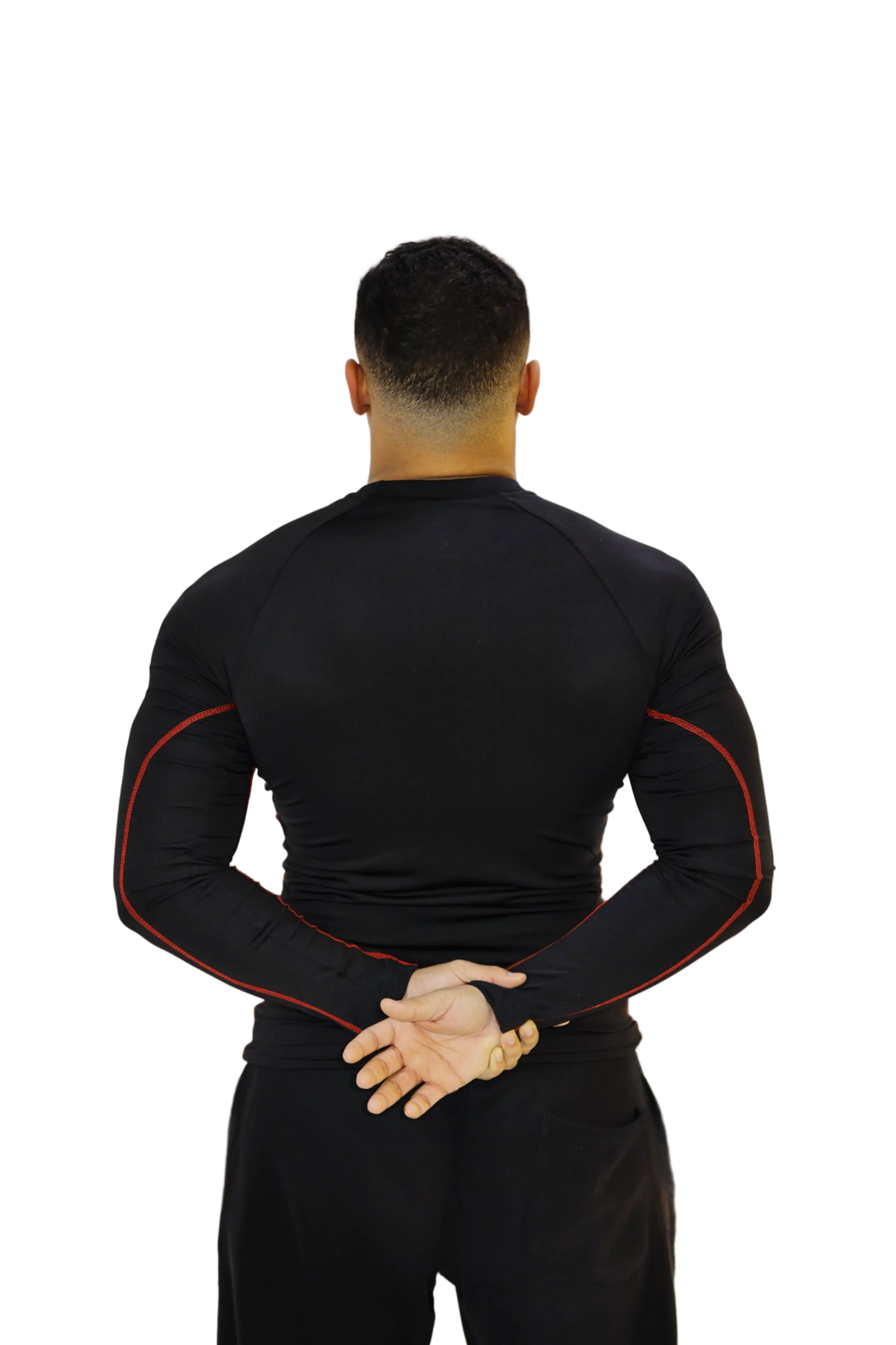 Long sleeve compression - red line