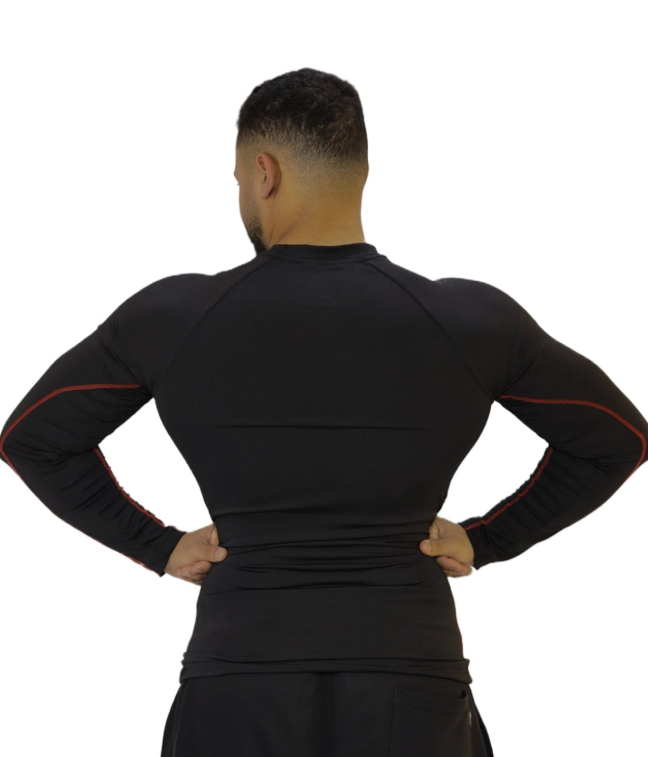Long sleeve compression - red line