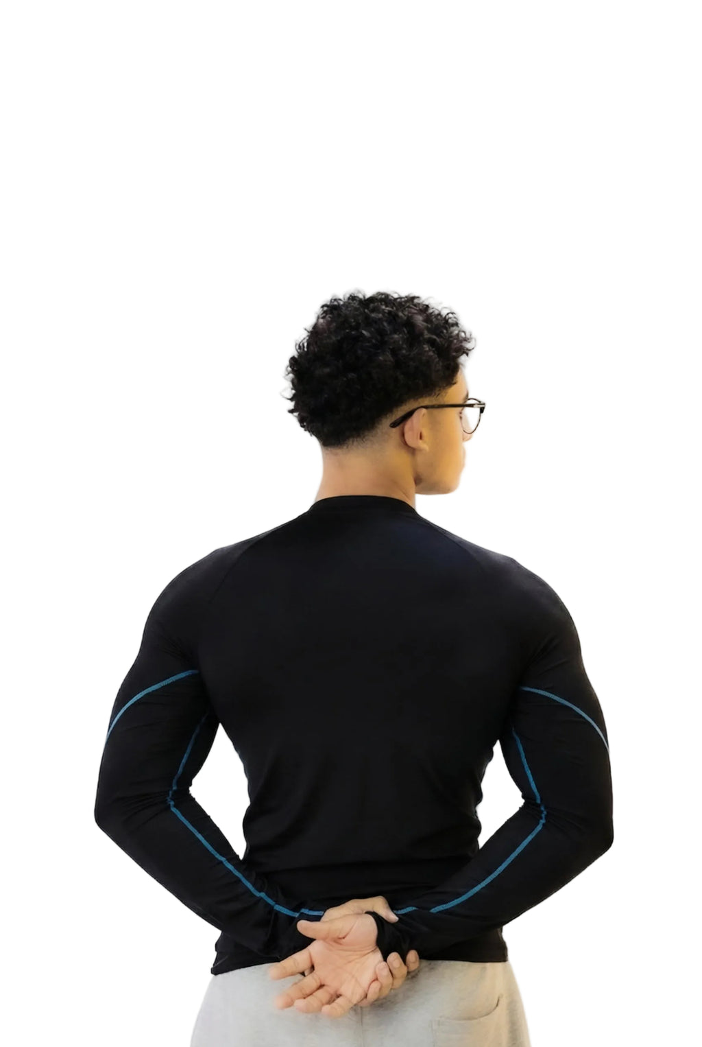 Long sleeve compression - blue